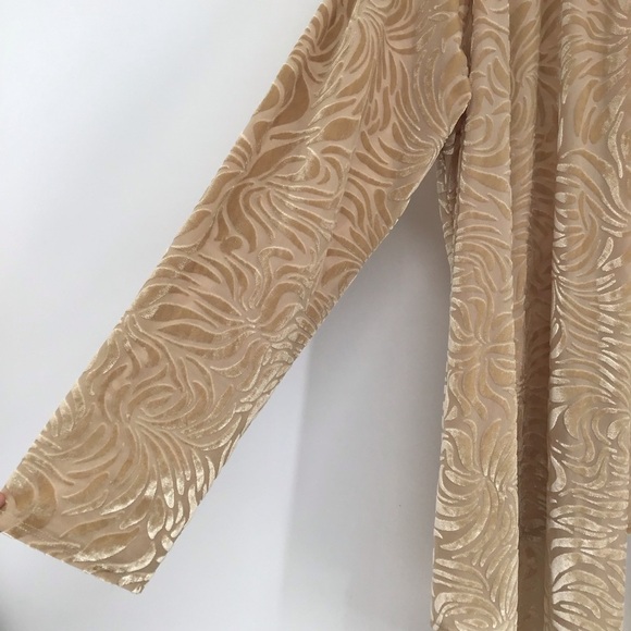 Ruby Rd. NWT Open Front Cardigan Jacket Textured Pattern Career Beige Size Med - Picture 5 of 8